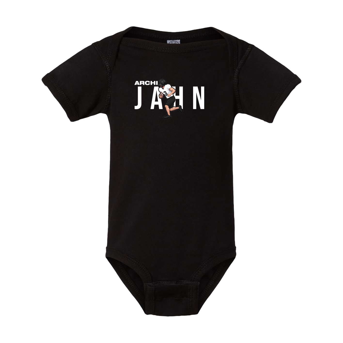 Baby Onesie — Player Name in Black