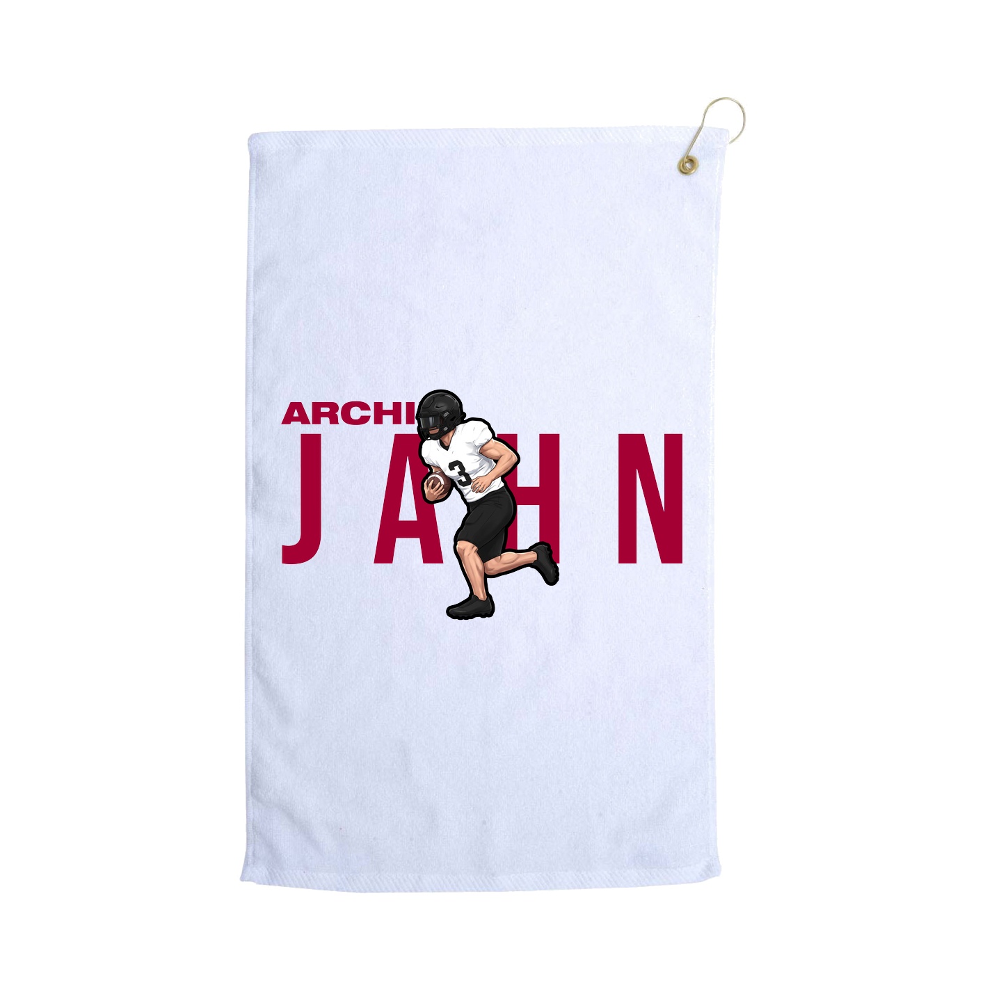 Golf Towel — Player Name in White