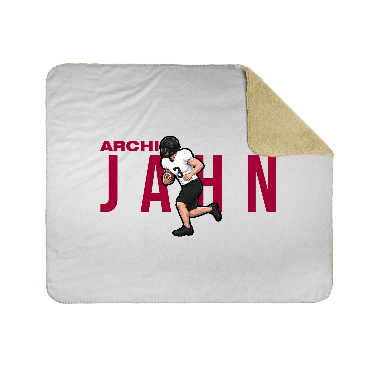 Throw Blanket — Player Name in White