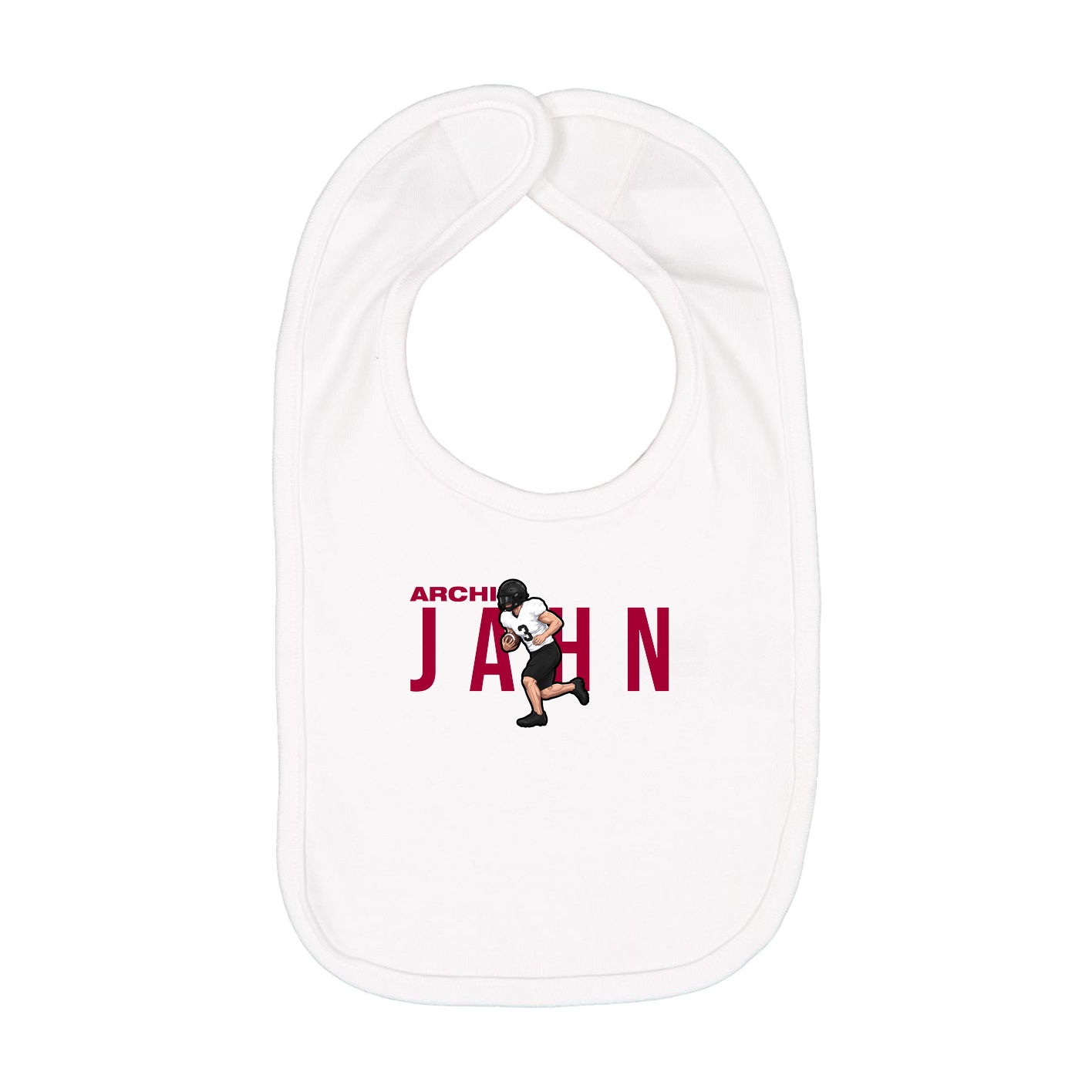 Infant Bib — Player Name in White