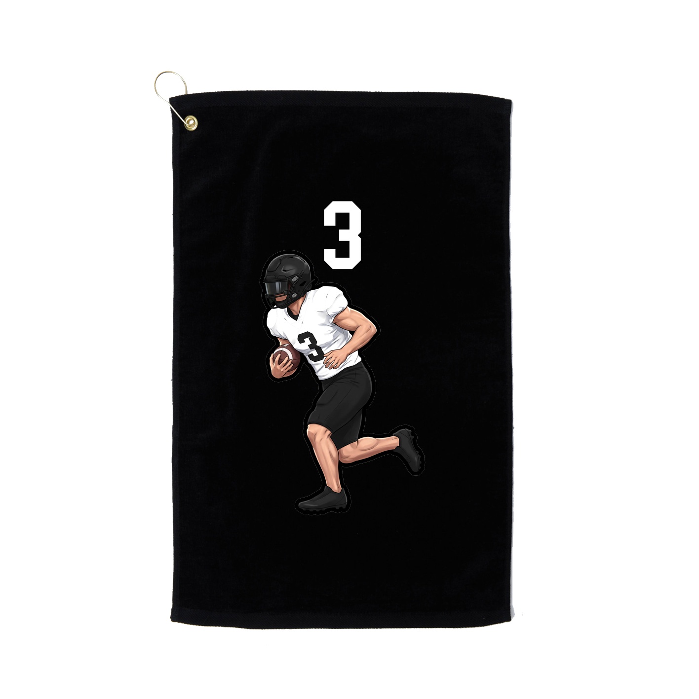 Golf Towel — Number Top in Black