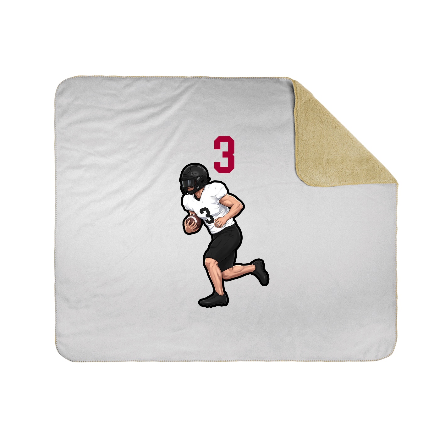 Throw Blanket — Number Top in White