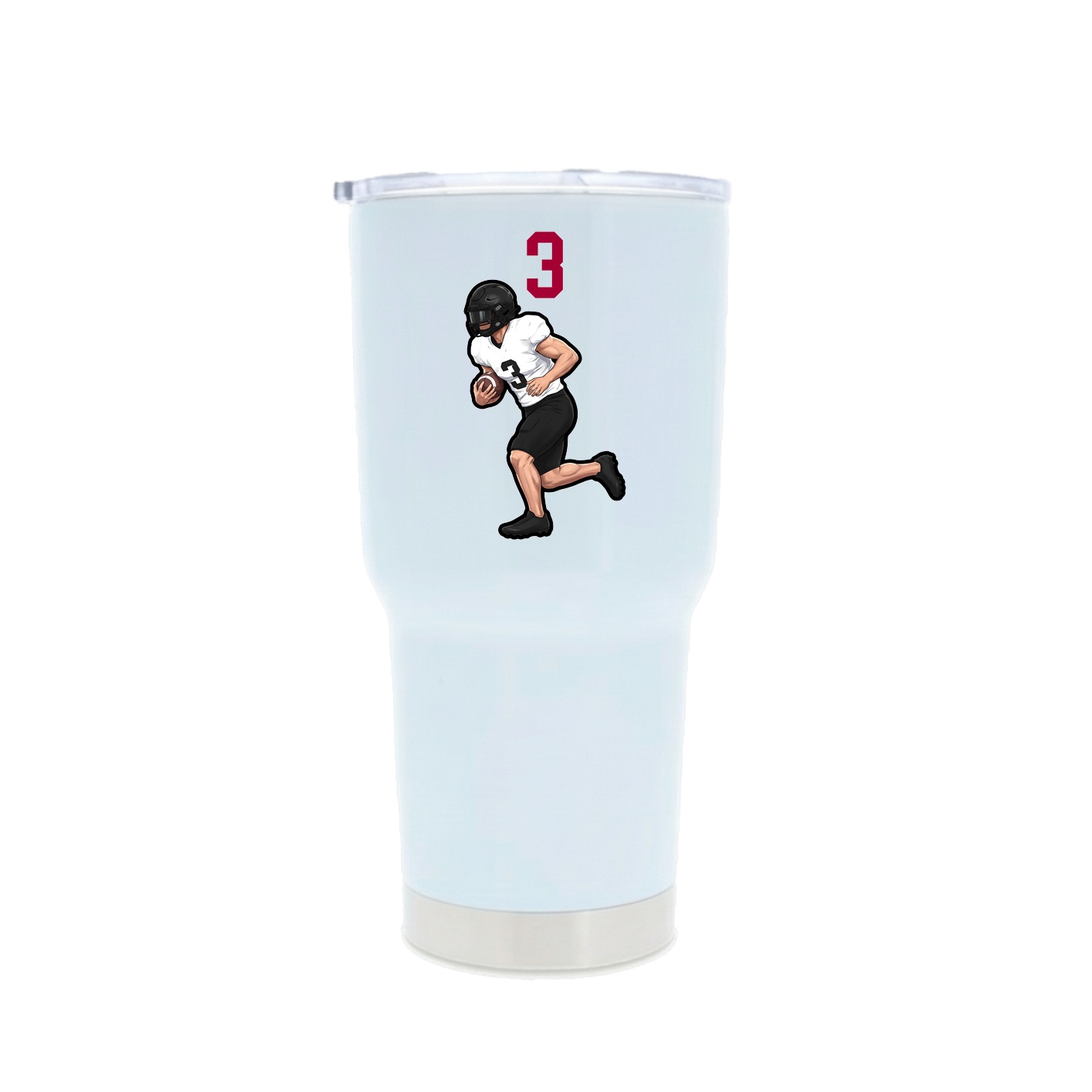 30oz Stainless Steel Tumbler — Number Top in White