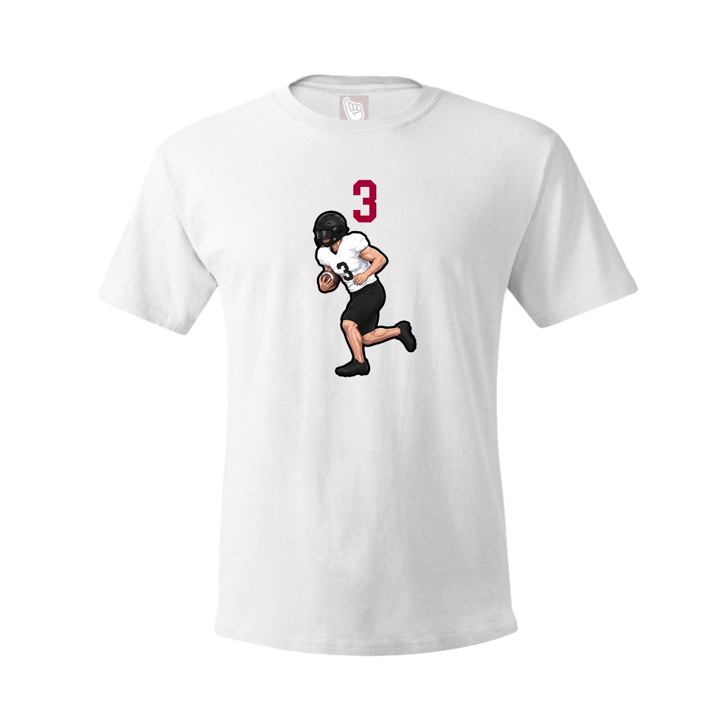 Youth Tee — Number Top in White