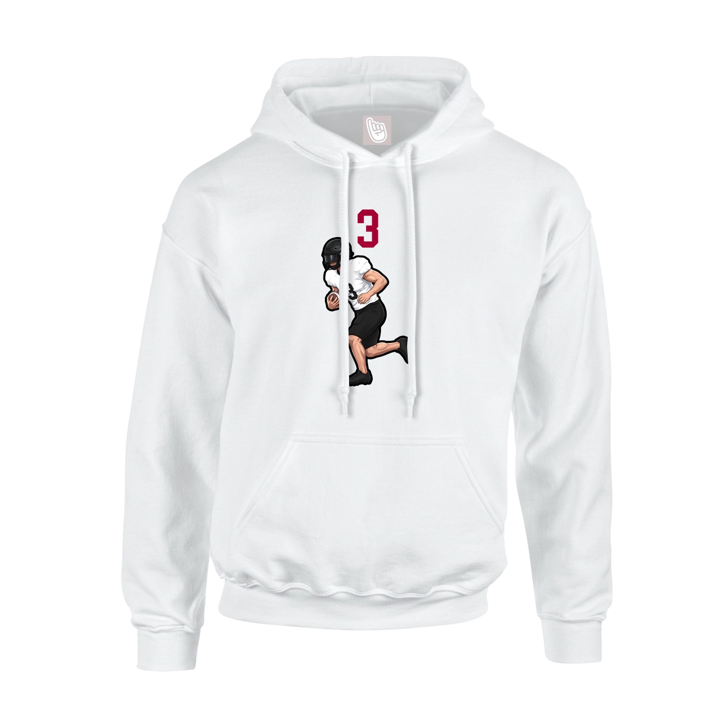 Hoodie — Number Top in White