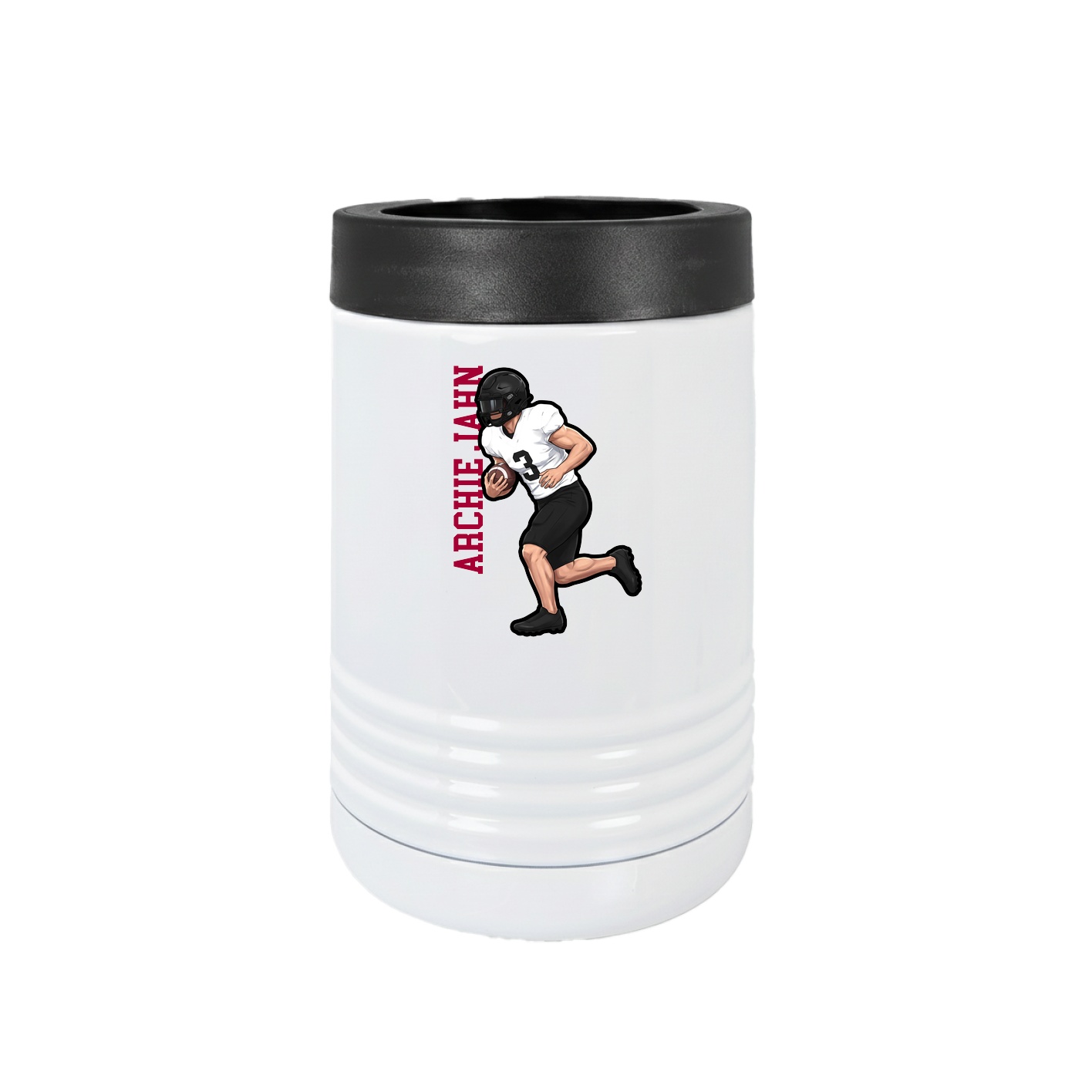 Beverage Holder — Name Vertical in White