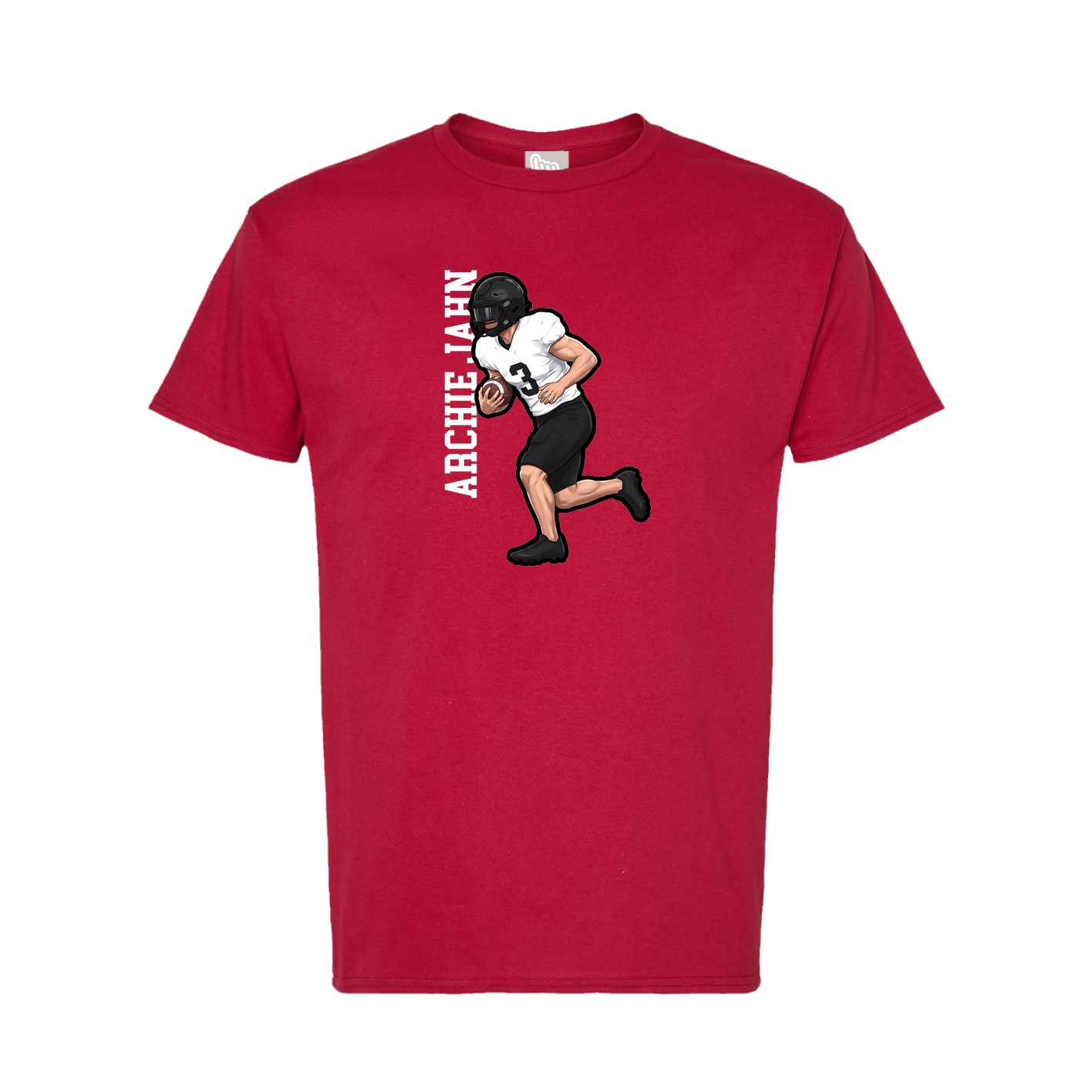 Tee — Name Vertical in Crimson