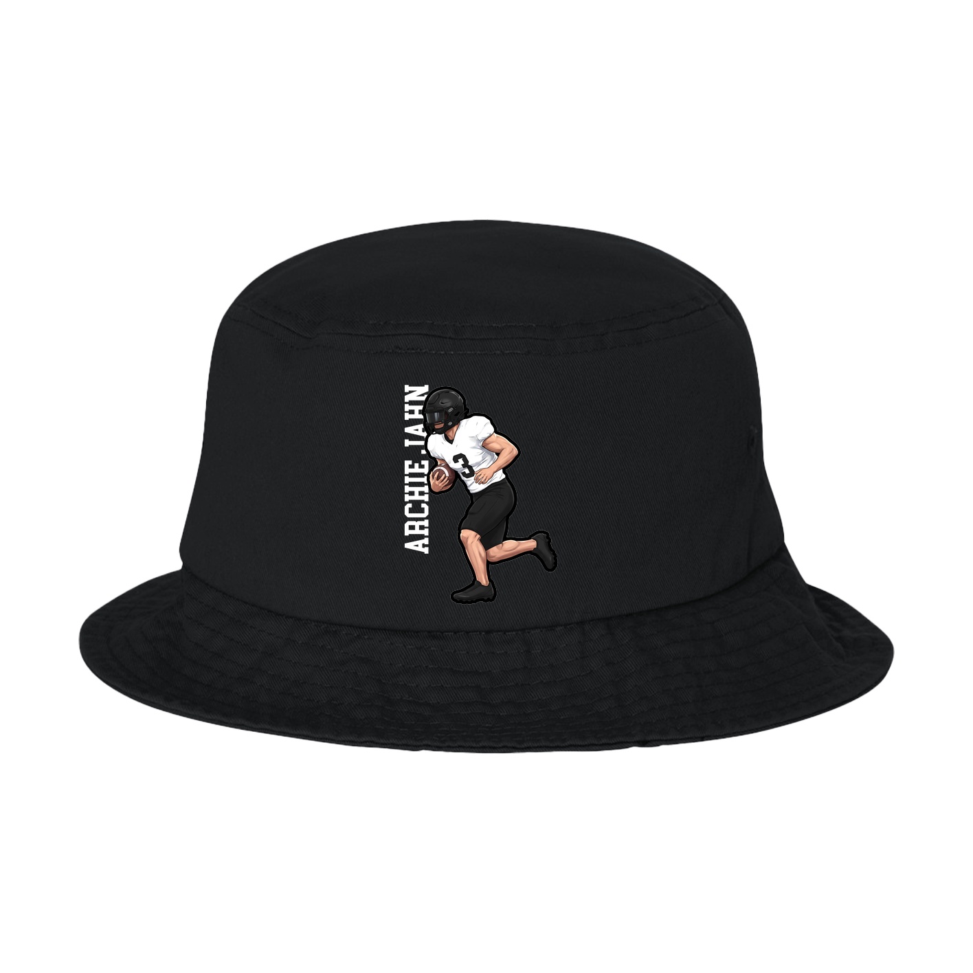 Bucket Cap — Name Vertical in Black