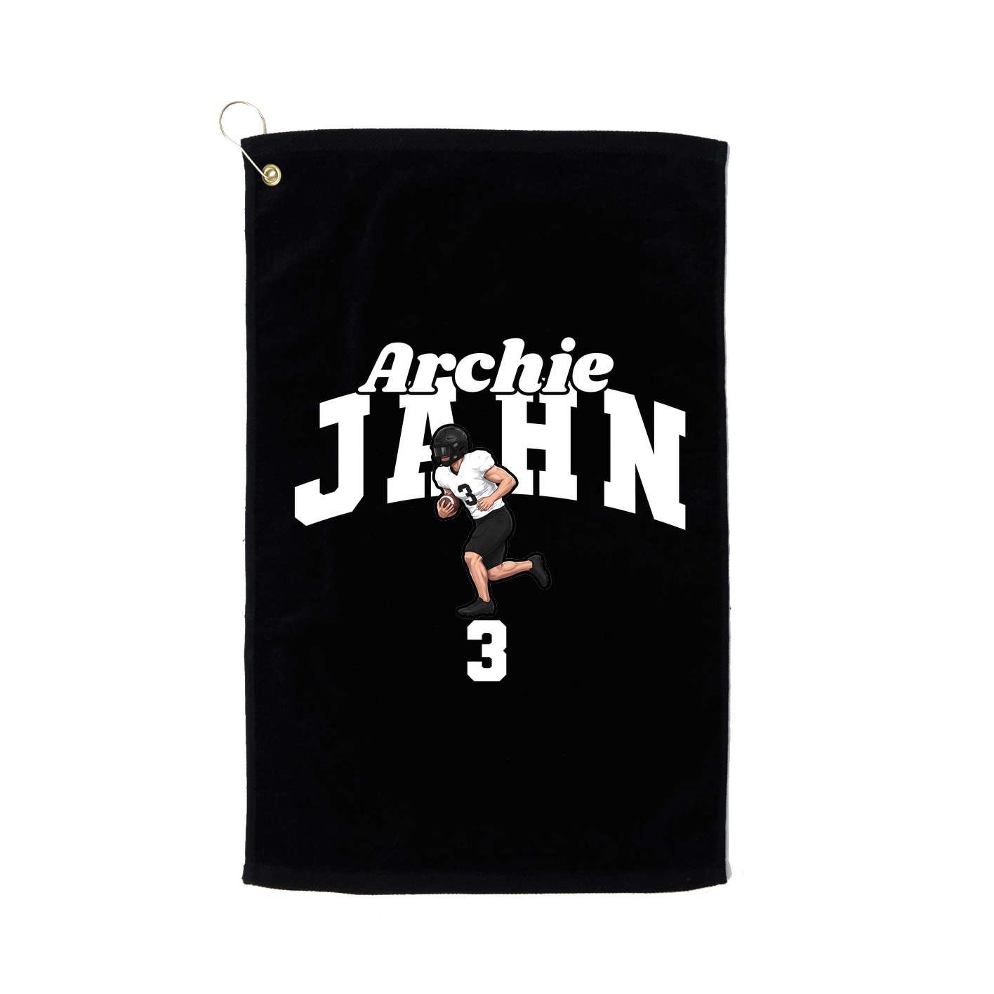 Golf Towel — Signature Arch in Black