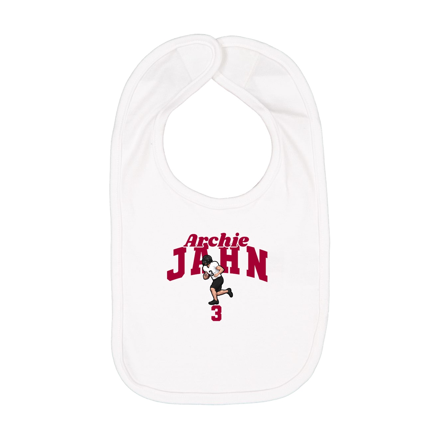 Infant Bib — Signature Arch in White