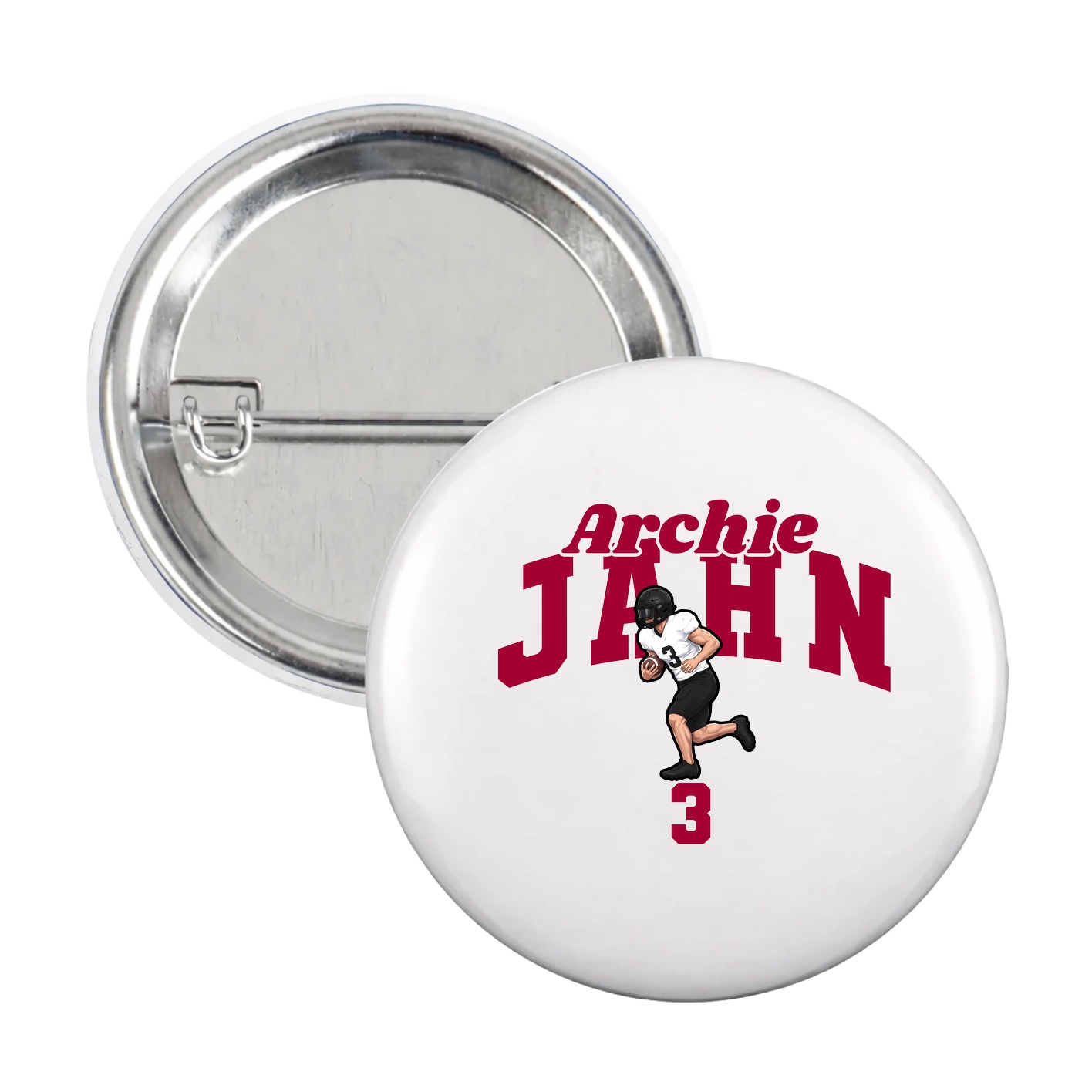 Game Day Button — Signature Arch in White