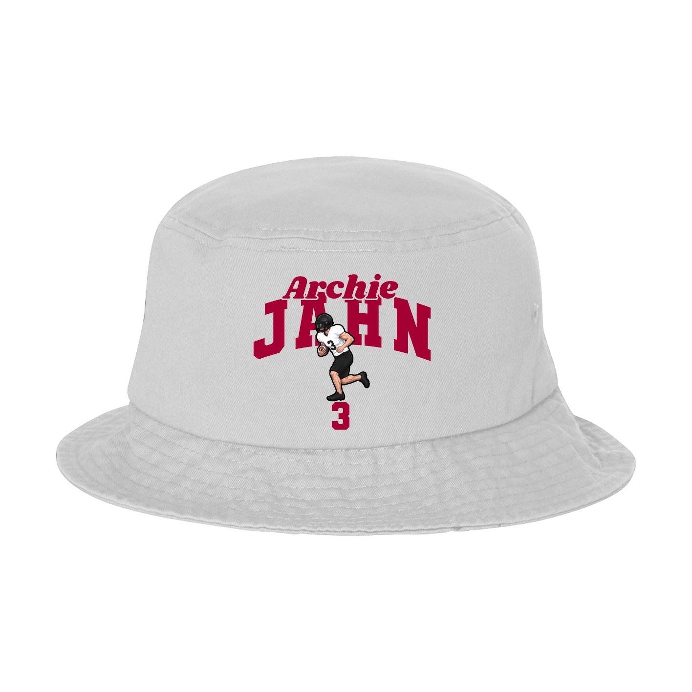 Bucket Cap — Signature Arch in White