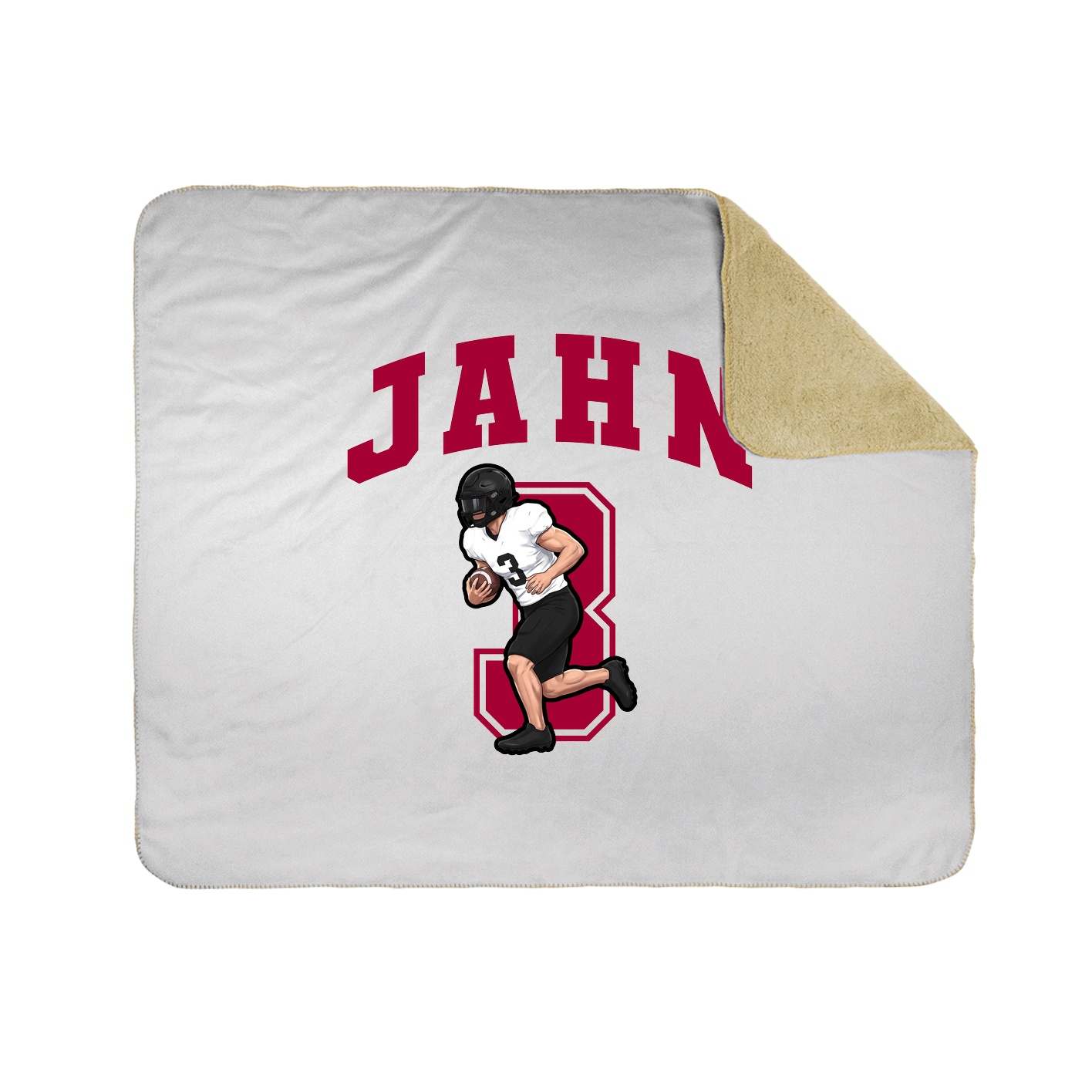 Throw Blanket — Number in White