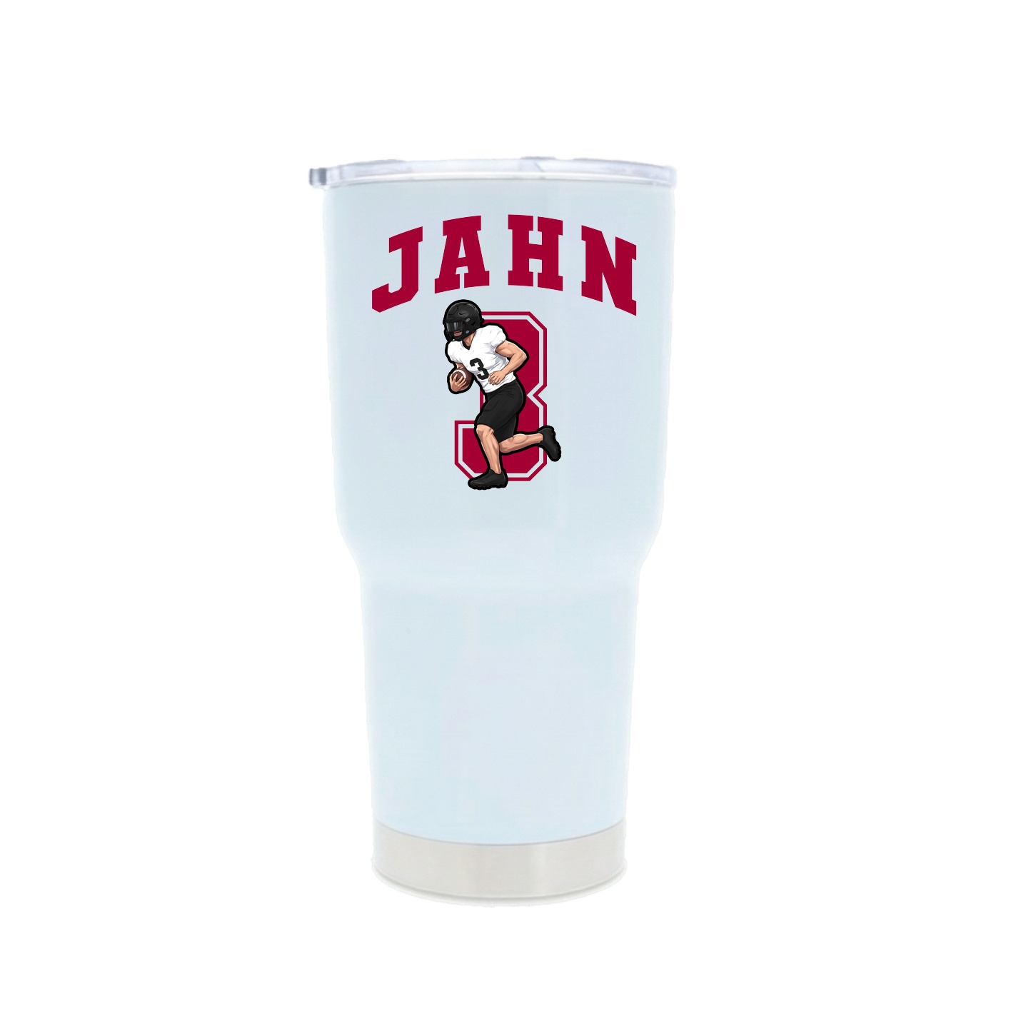 30oz Stainless Steel Tumbler — Number in White