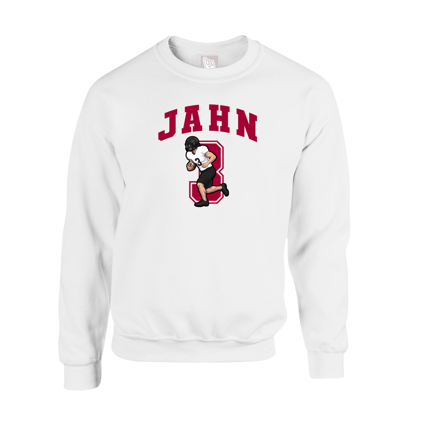 Fleece Crew — Number in White