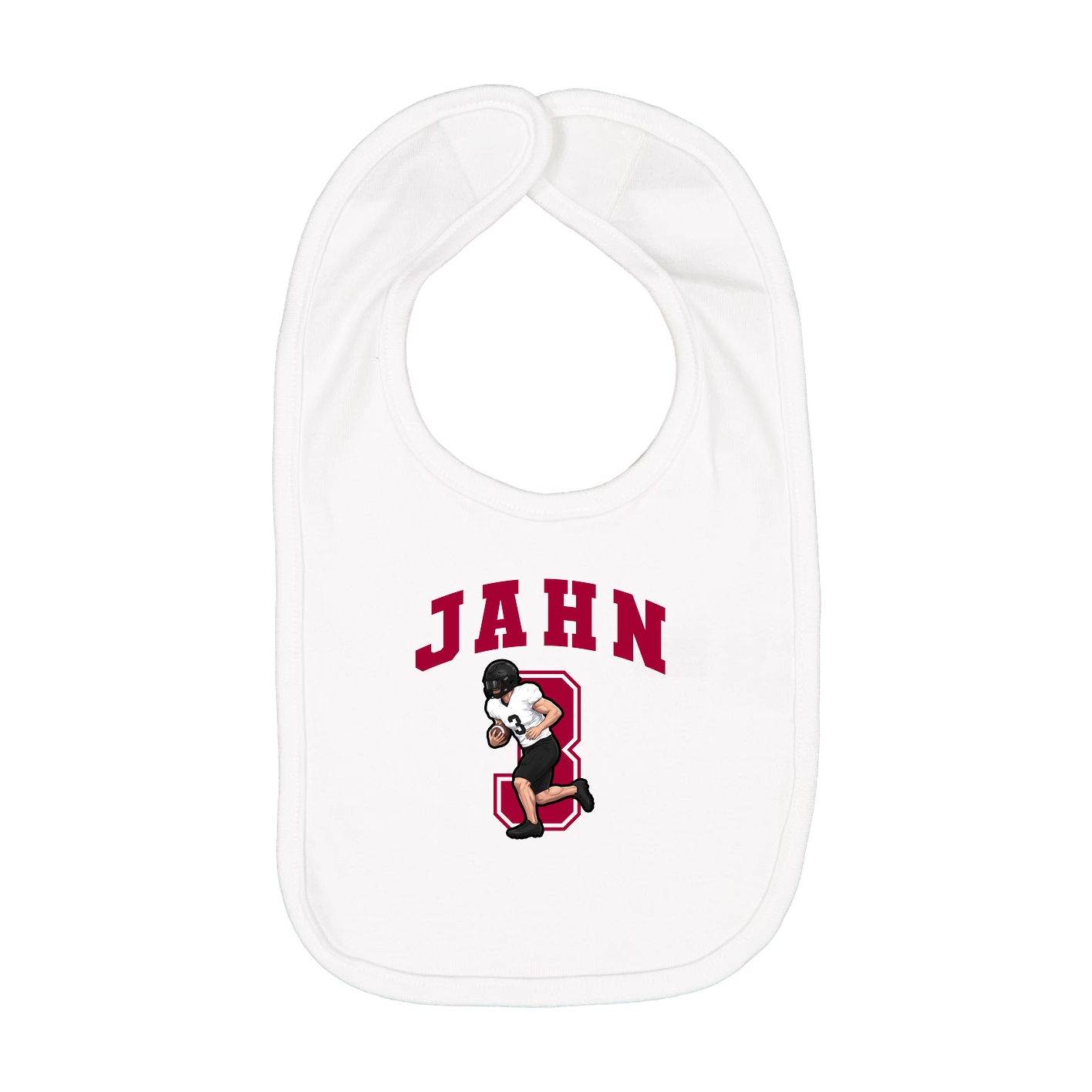 Infant Bib — Number in White