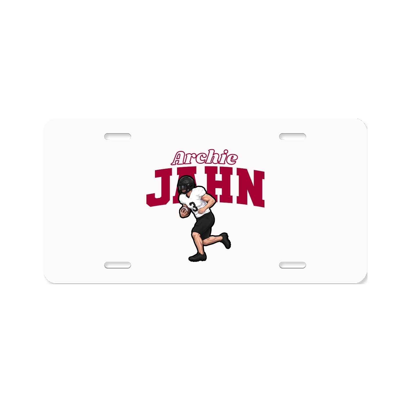 License Plate — Name Arch in Classic