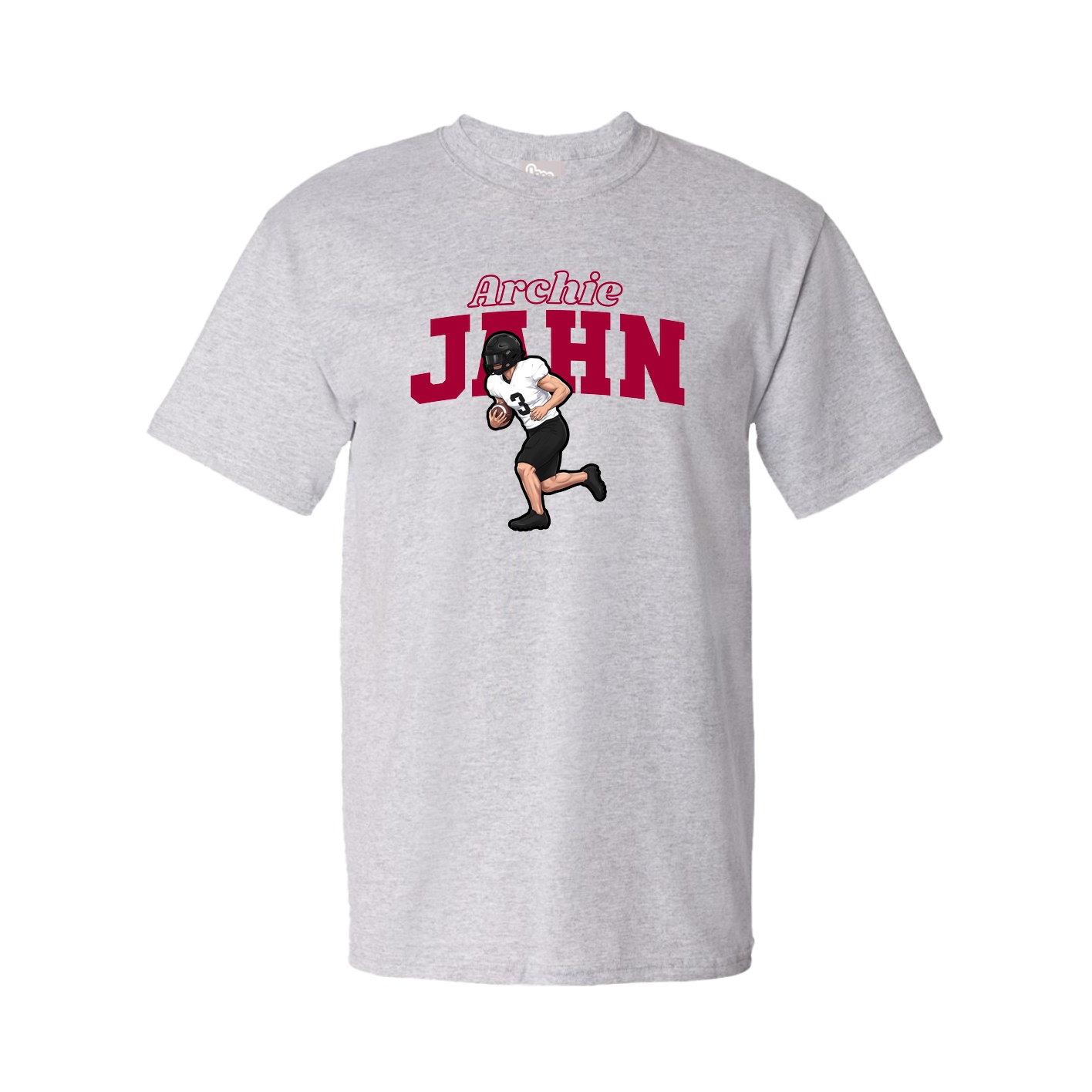 Youth Tee — Name Arch in Grey
