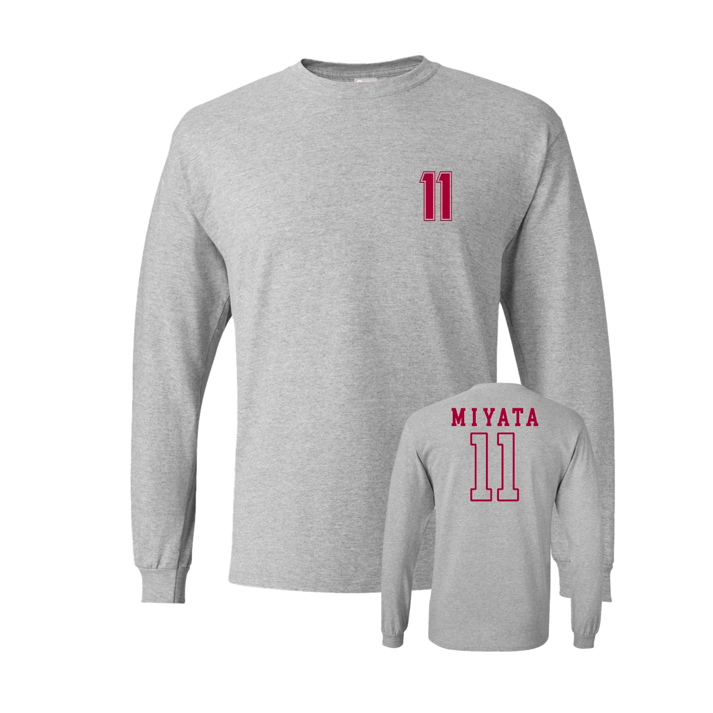 Long Sleeve Tee — Chest Back in Grey