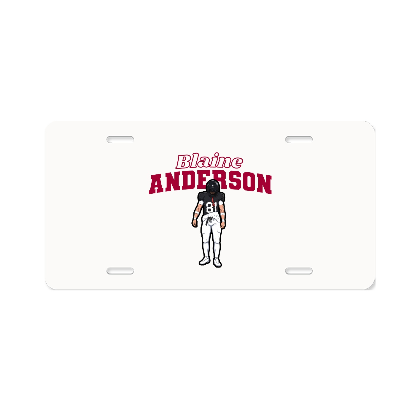 License Plate — Name Arch in Classic