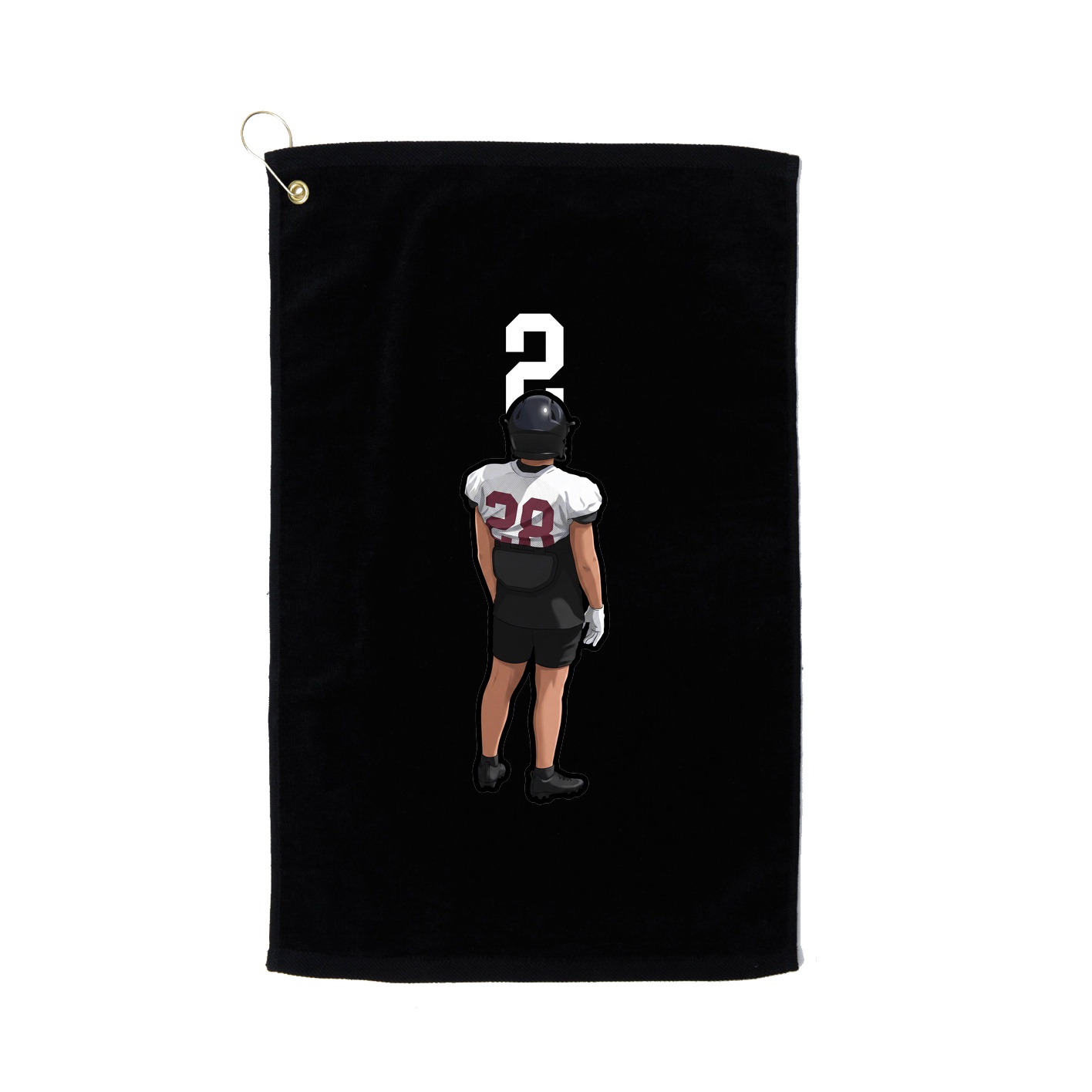 Golf Towel — Number Top in Black