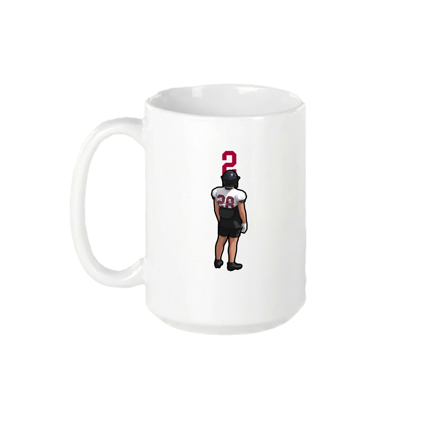 15oz Coffee Mug — Number Top in White