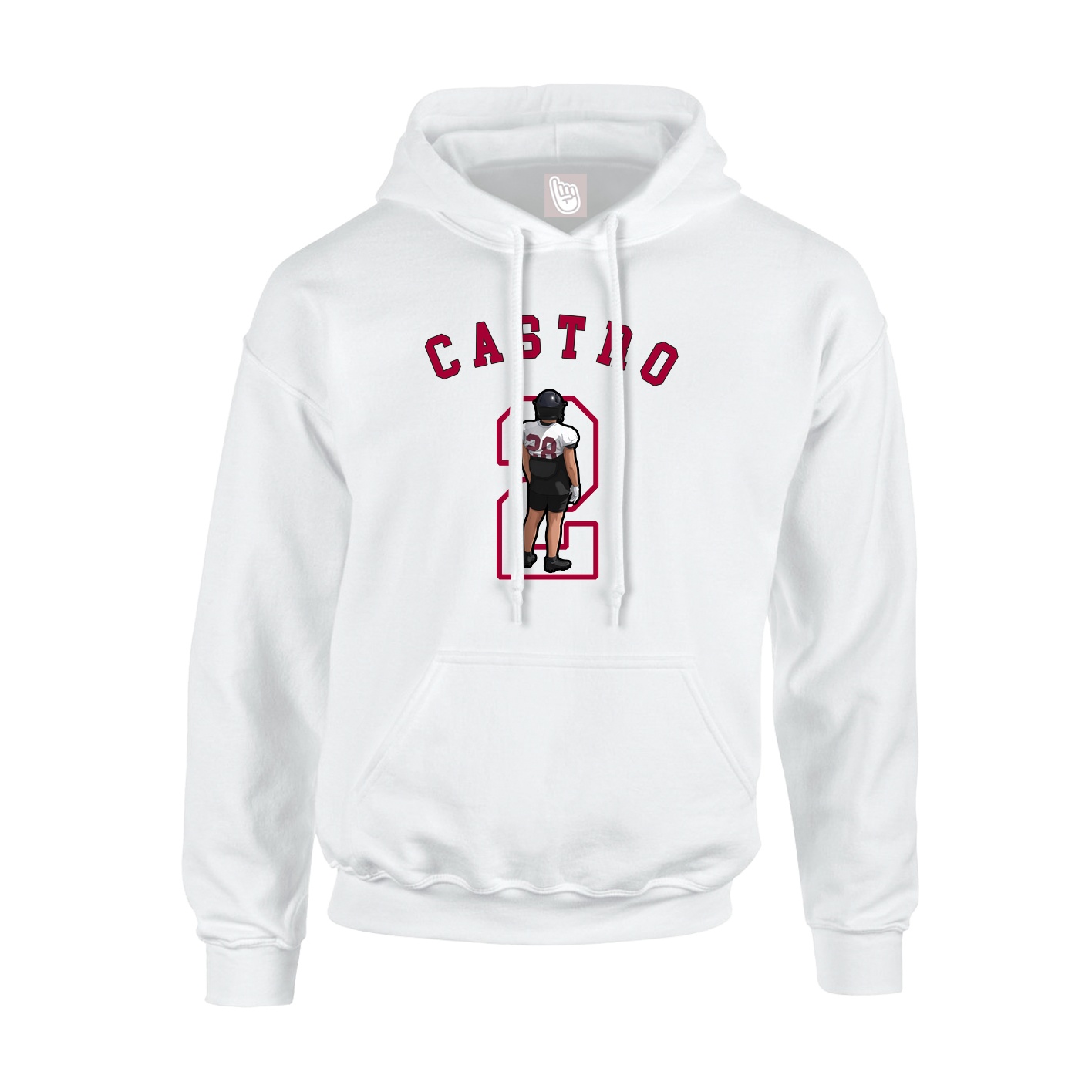 Youth Hoodie — Shirsey Arch in White