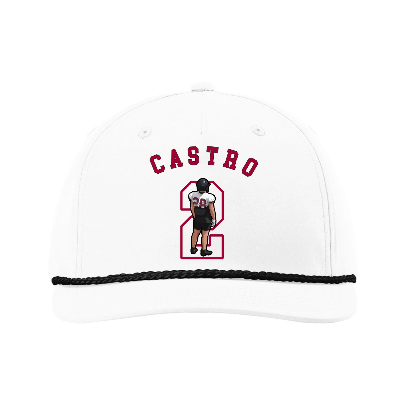 Five-Panel Classic Rope Cap — Shirsey Arch in White