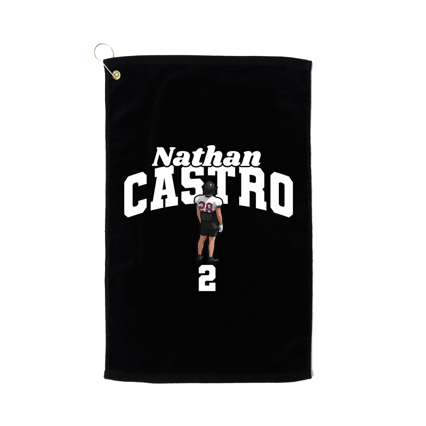Golf Towel — Signature Arch in Black
