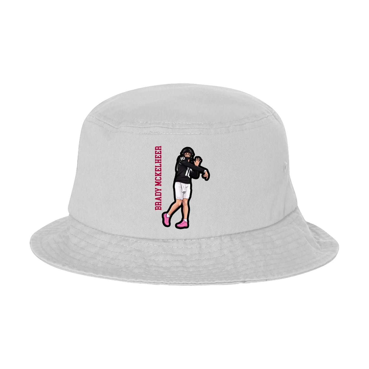 Bucket Cap — Name Vertical in White