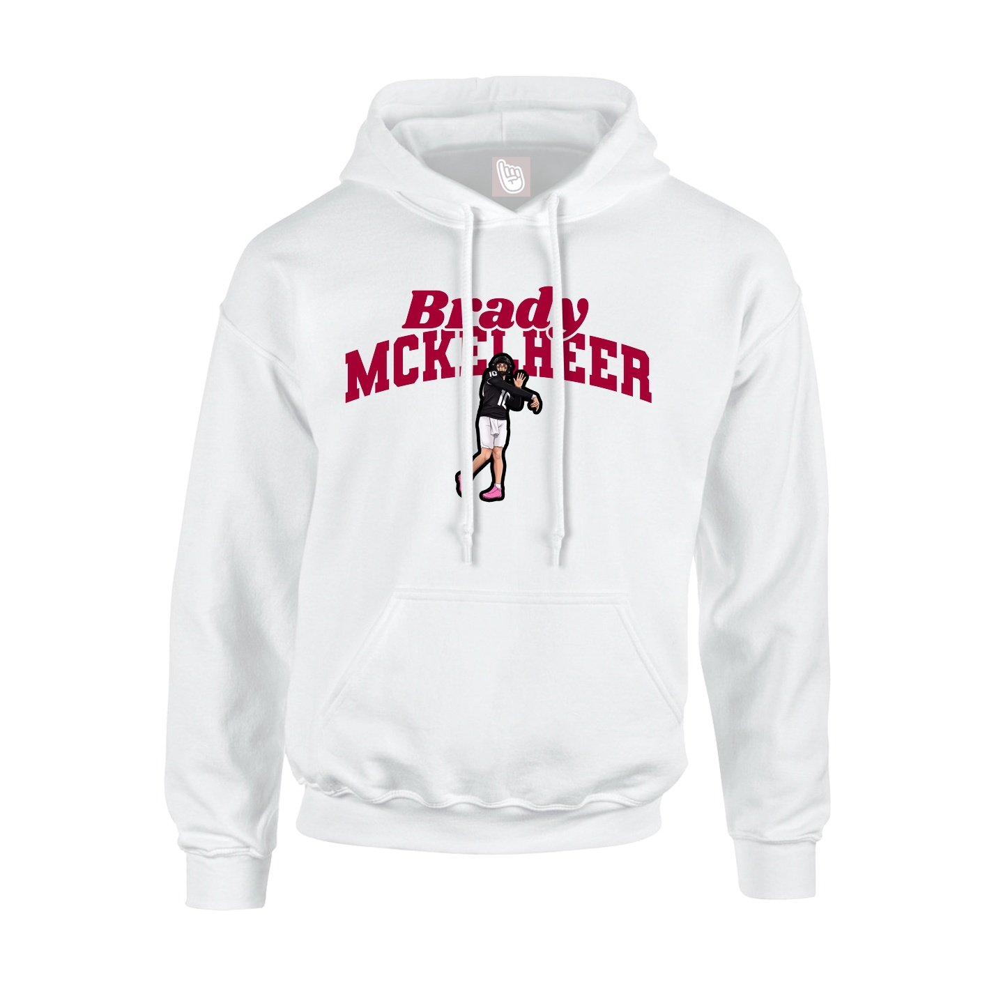 Hoodie — Signature Arch in White