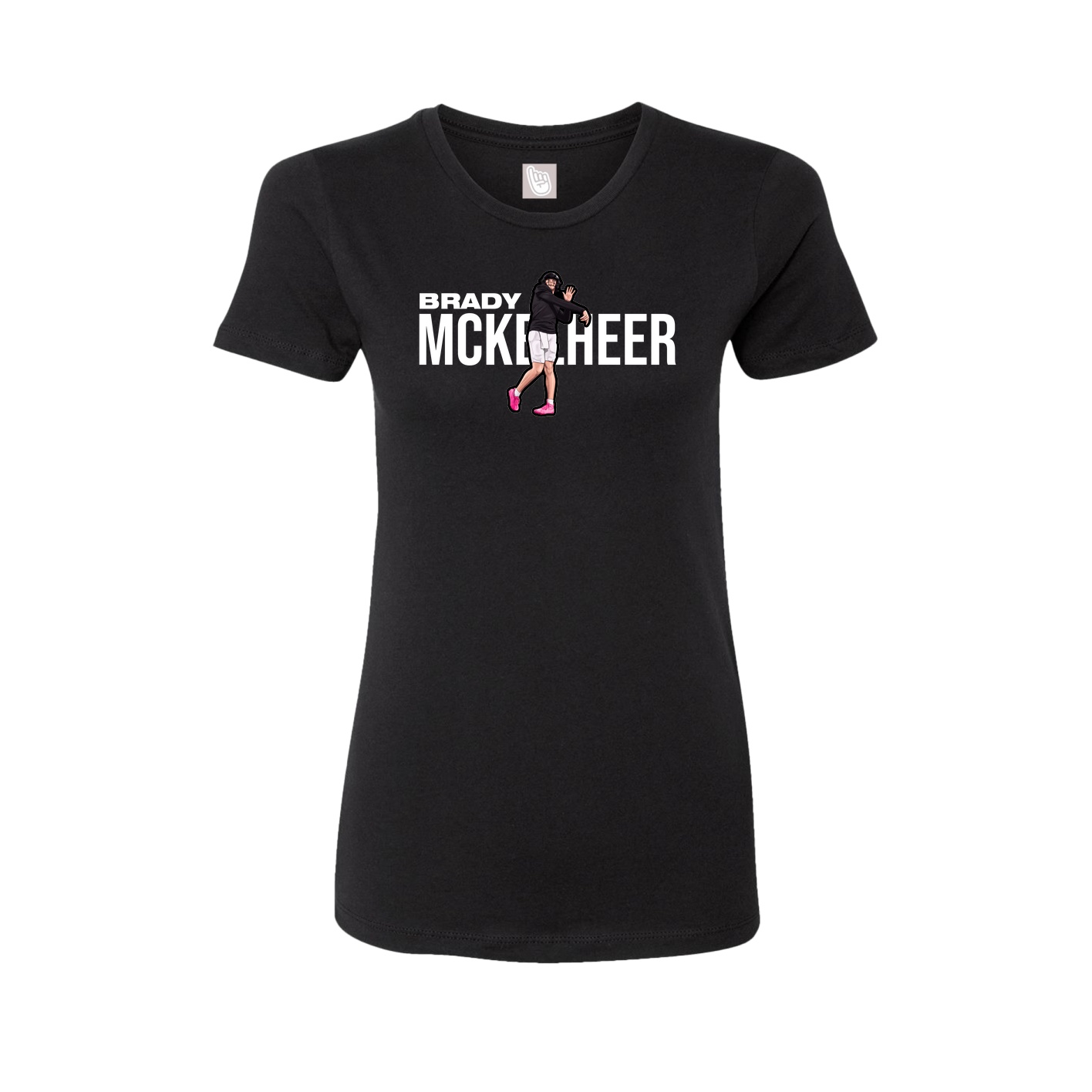 Fitted Women's Tee — Player Name in Black