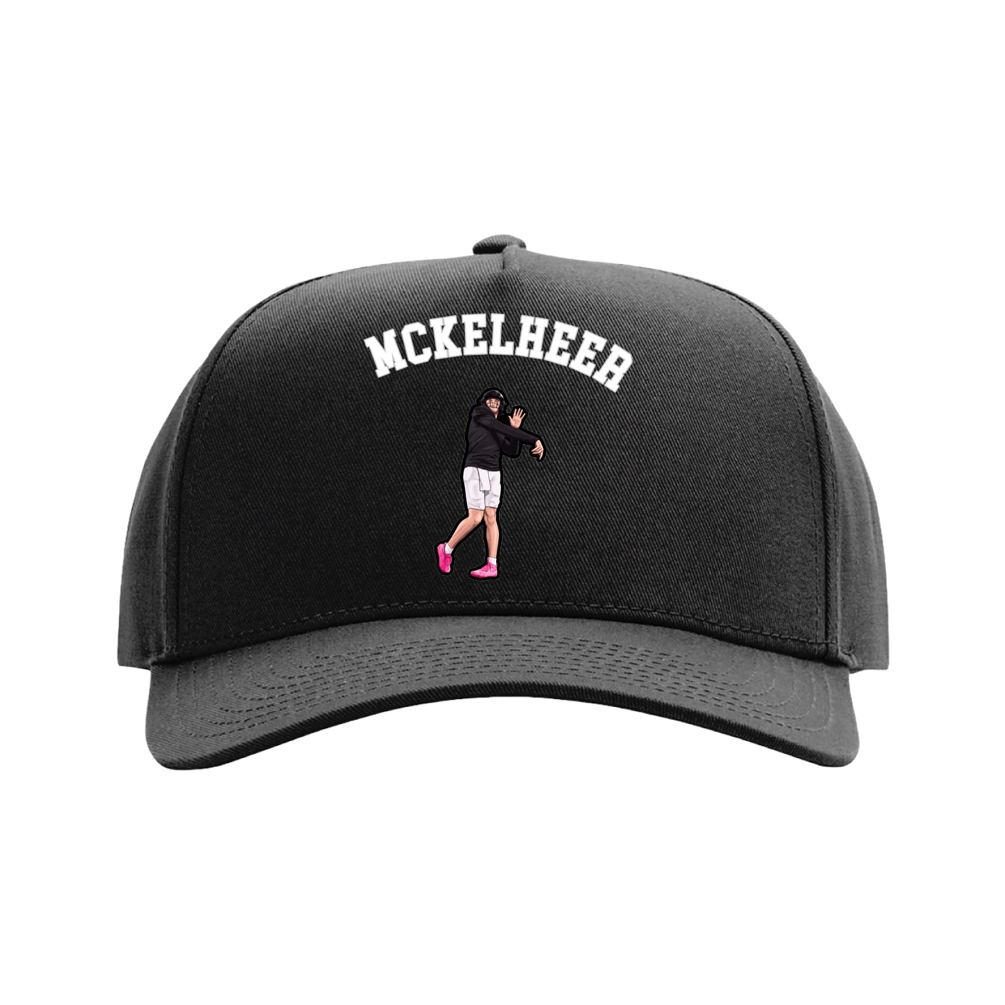 Full Fabric Five-Panel Champ Cap — Shirsey Arch in Black