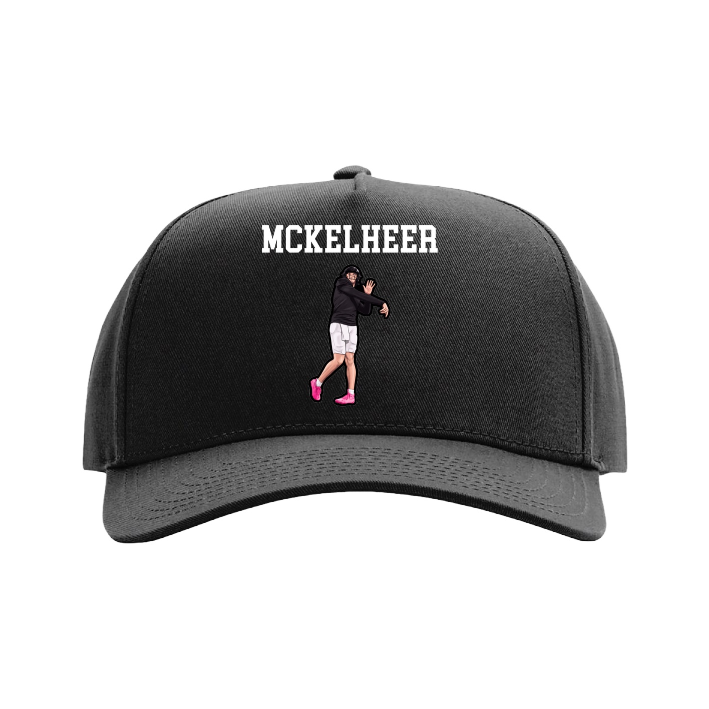 Full Fabric Five-Panel Champ Cap — Shirsey in Black