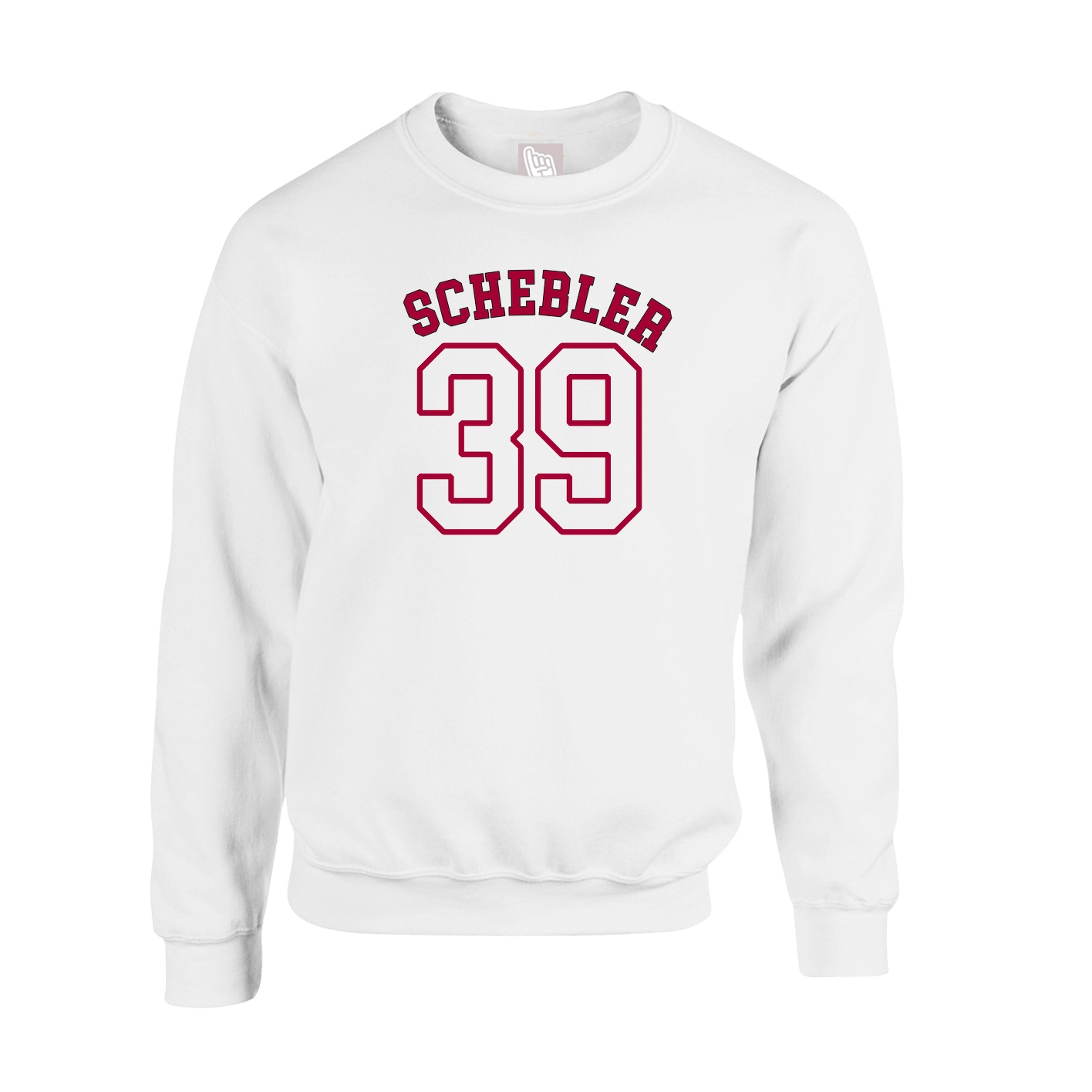 Fleece Crew — Shirsey Arch in White