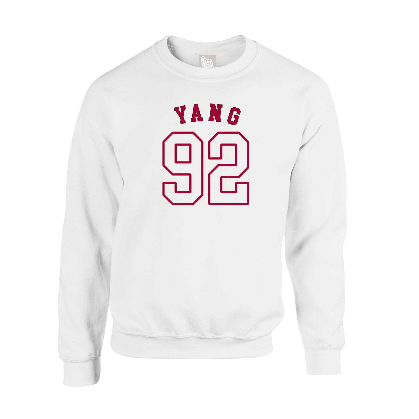 Fleece Crew — Shirsey Arch in White