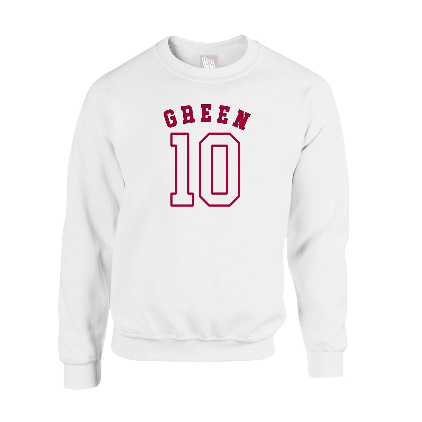 Fleece Crew — Shirsey Arch in White