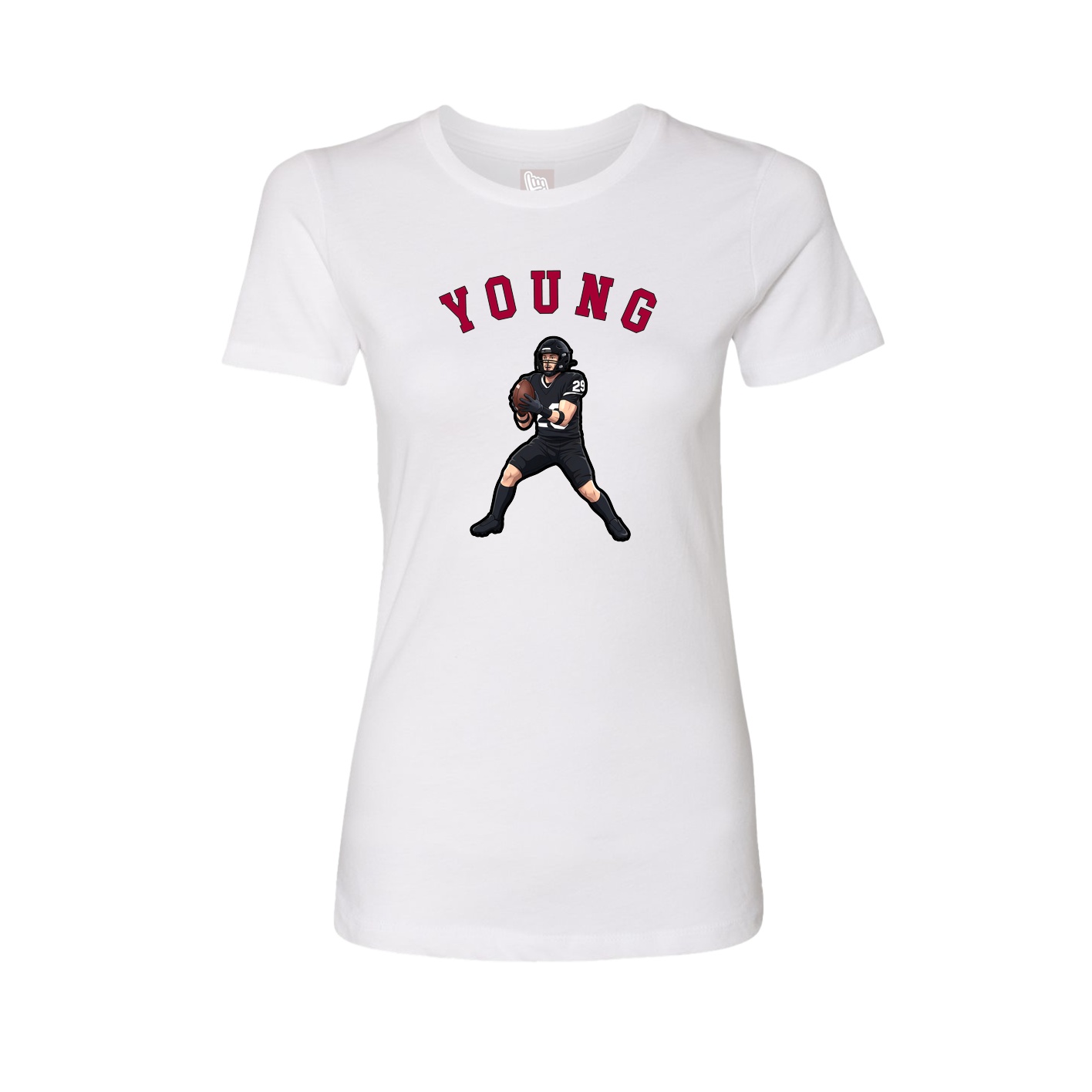 Fitted Women's Tee — Shirsey Arch in White