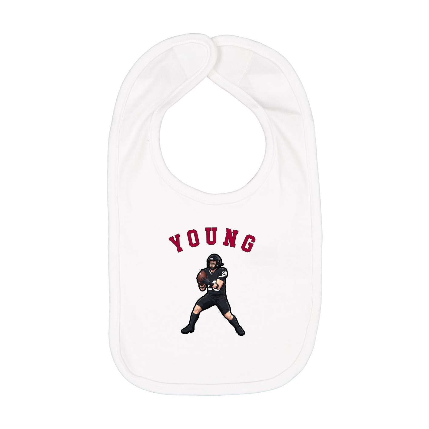Infant Bib — Shirsey Arch in White