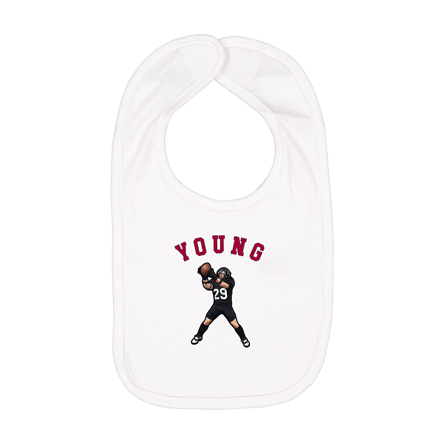 Infant Bib — Shirsey Arch in White