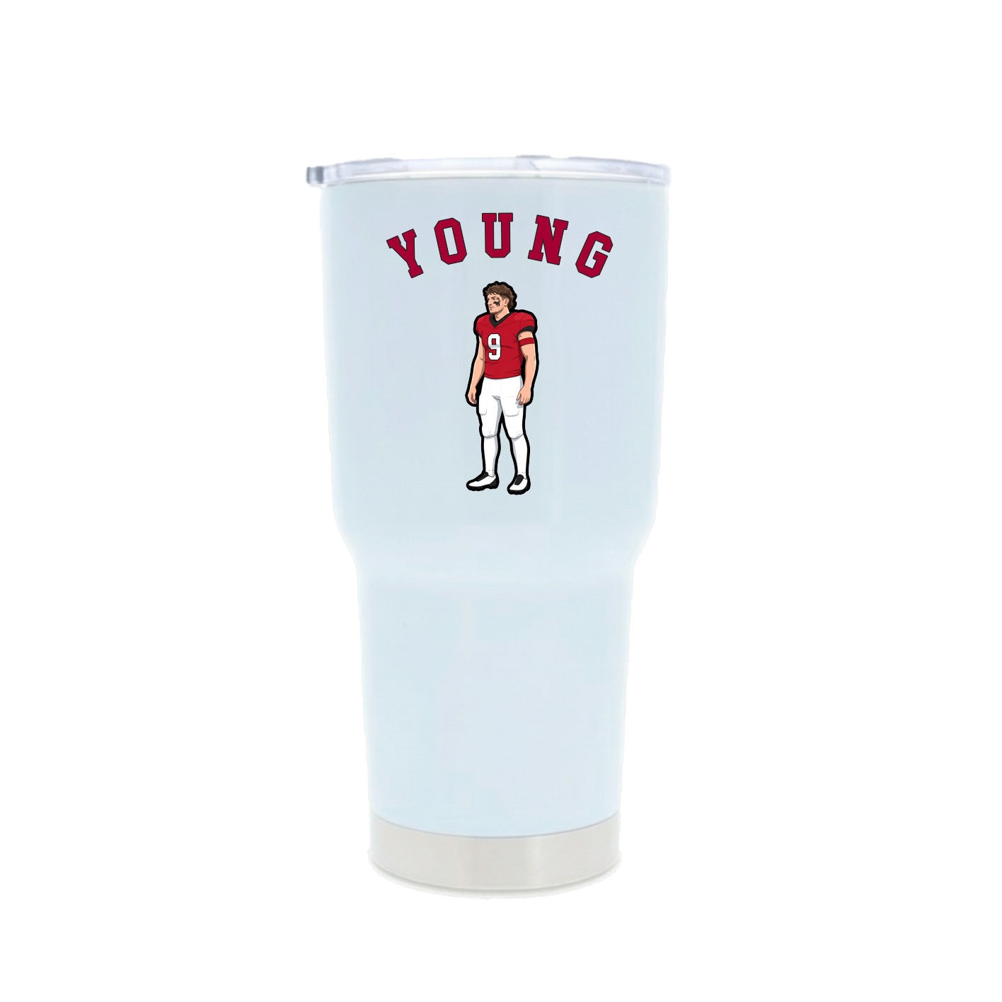 30oz Stainless Steel Tumbler — Shirsey Arch in White