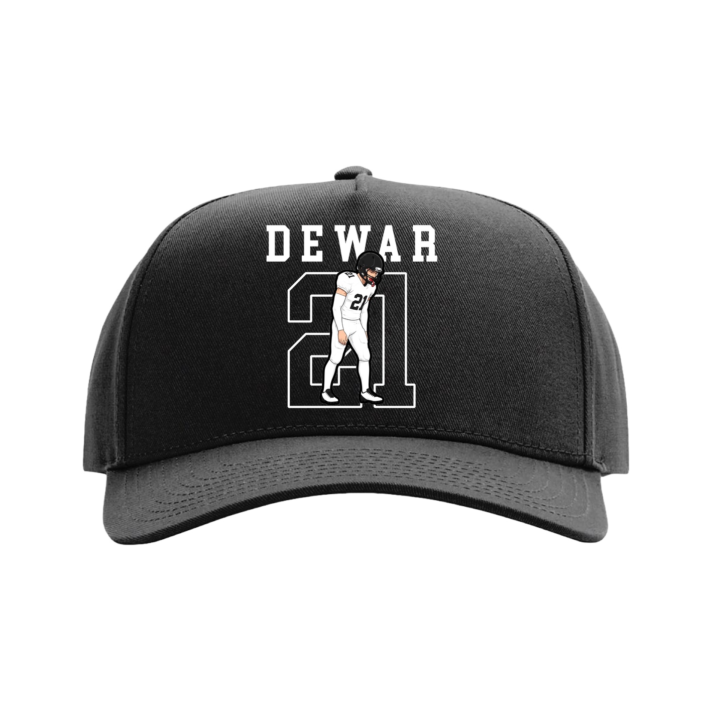 Full Fabric Five-Panel Champ Cap — Shirsey in Black