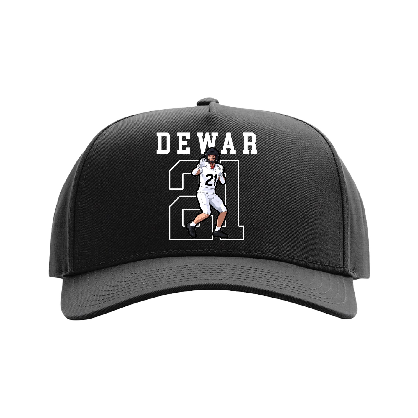 Full Fabric Five-Panel Champ Cap — Shirsey in Black
