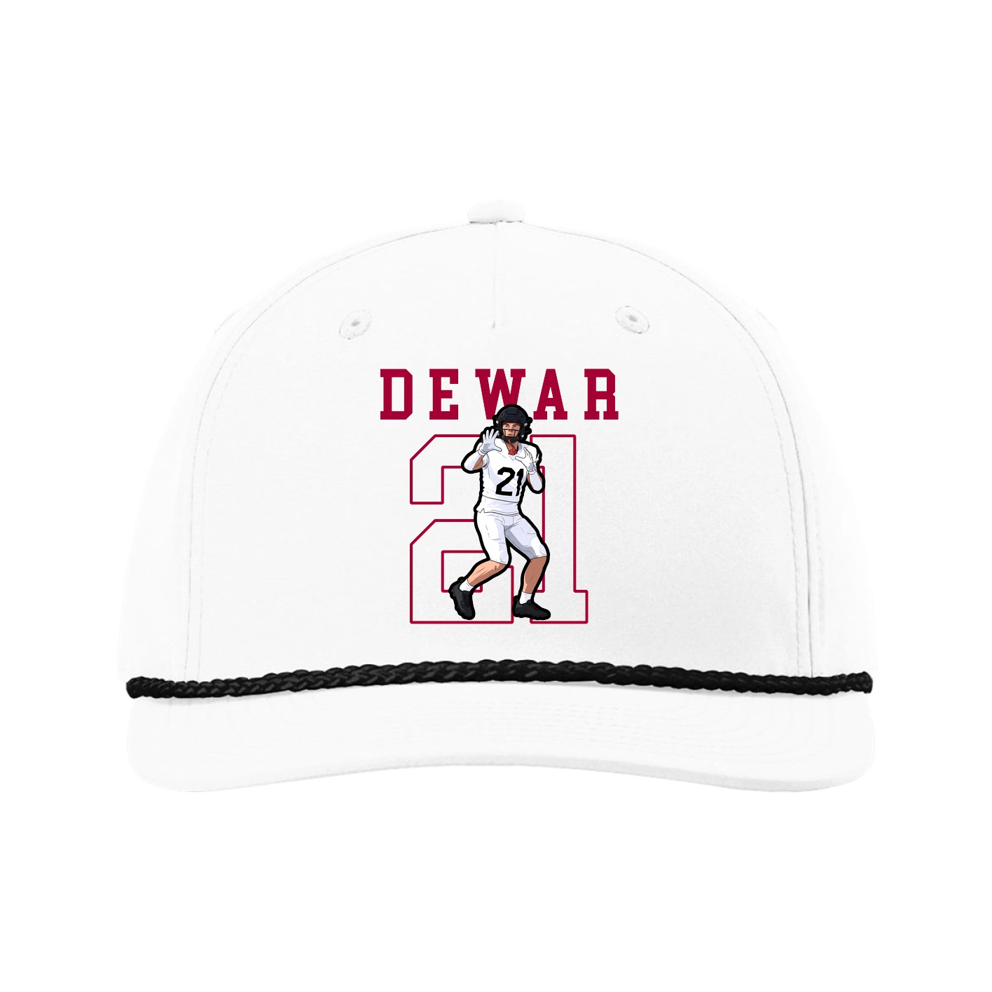 Five-Panel Classic Rope Cap — Shirsey in White