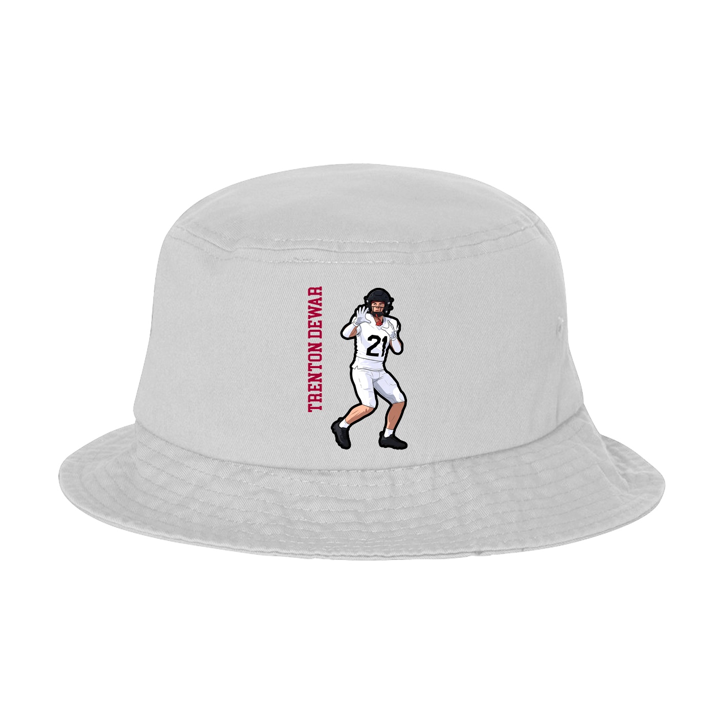 Bucket Cap — Name Vertical in White