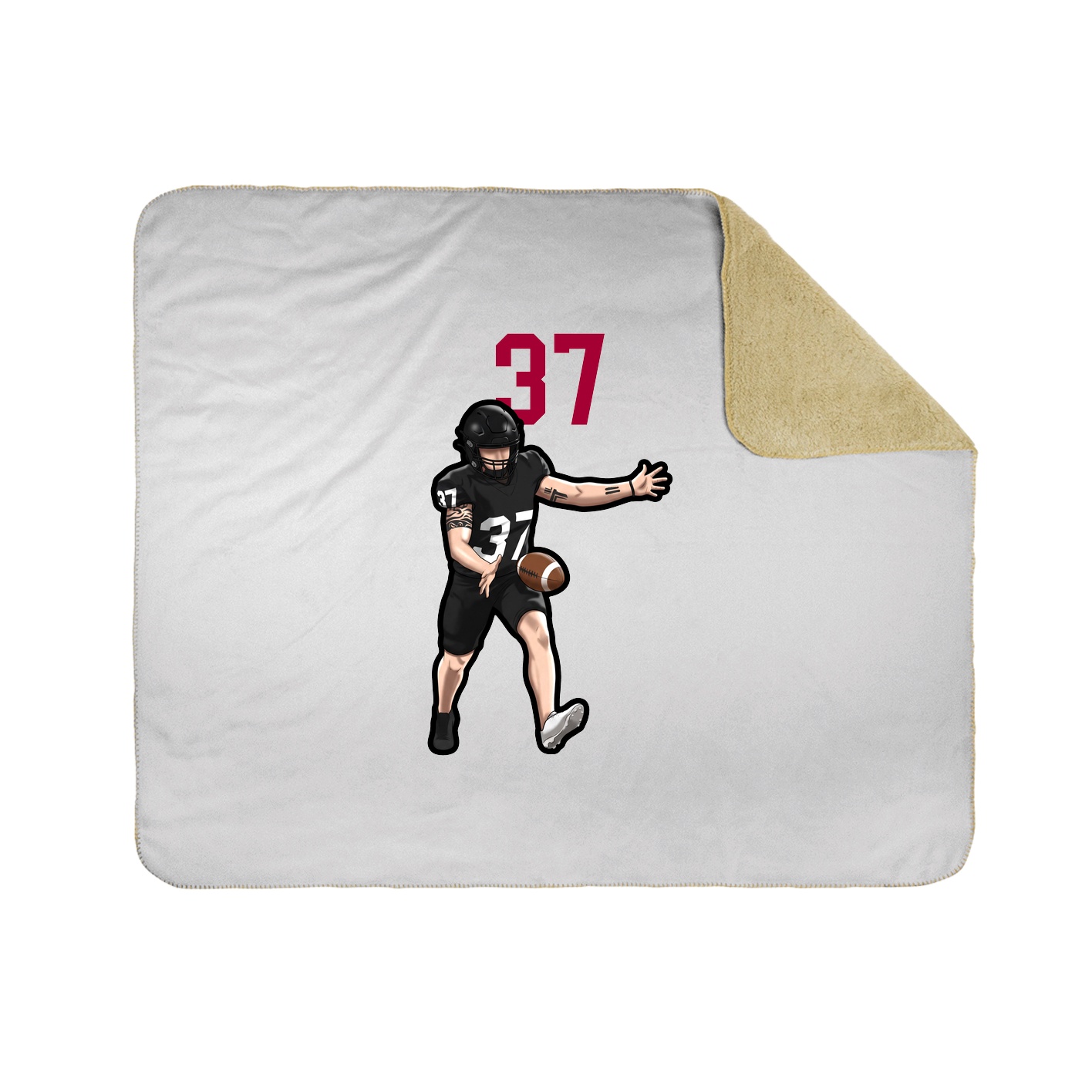 Throw Blanket — Number Top in White
