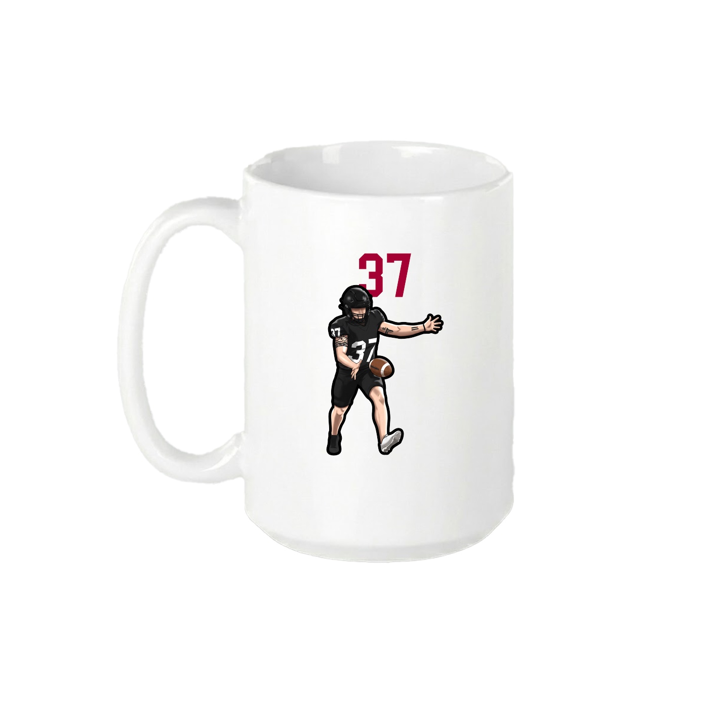 15oz Coffee Mug — Number Top in White