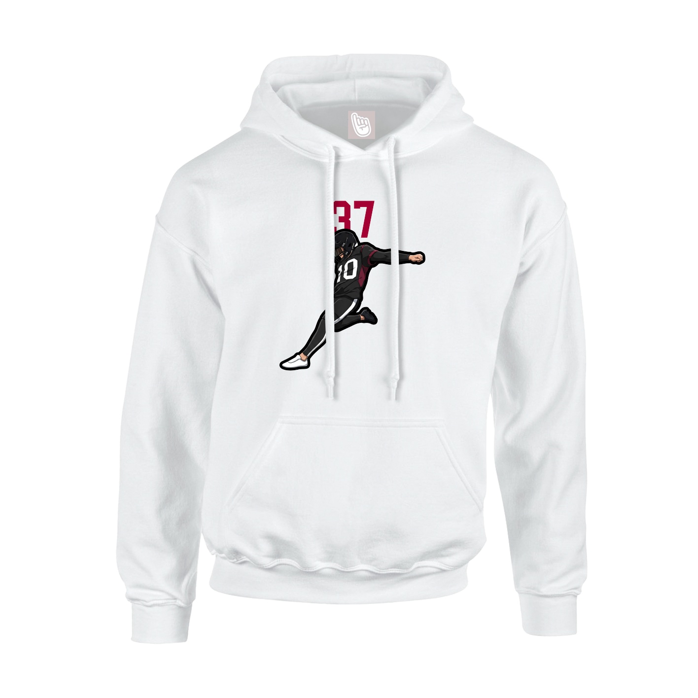 Hoodie — Number Top in White