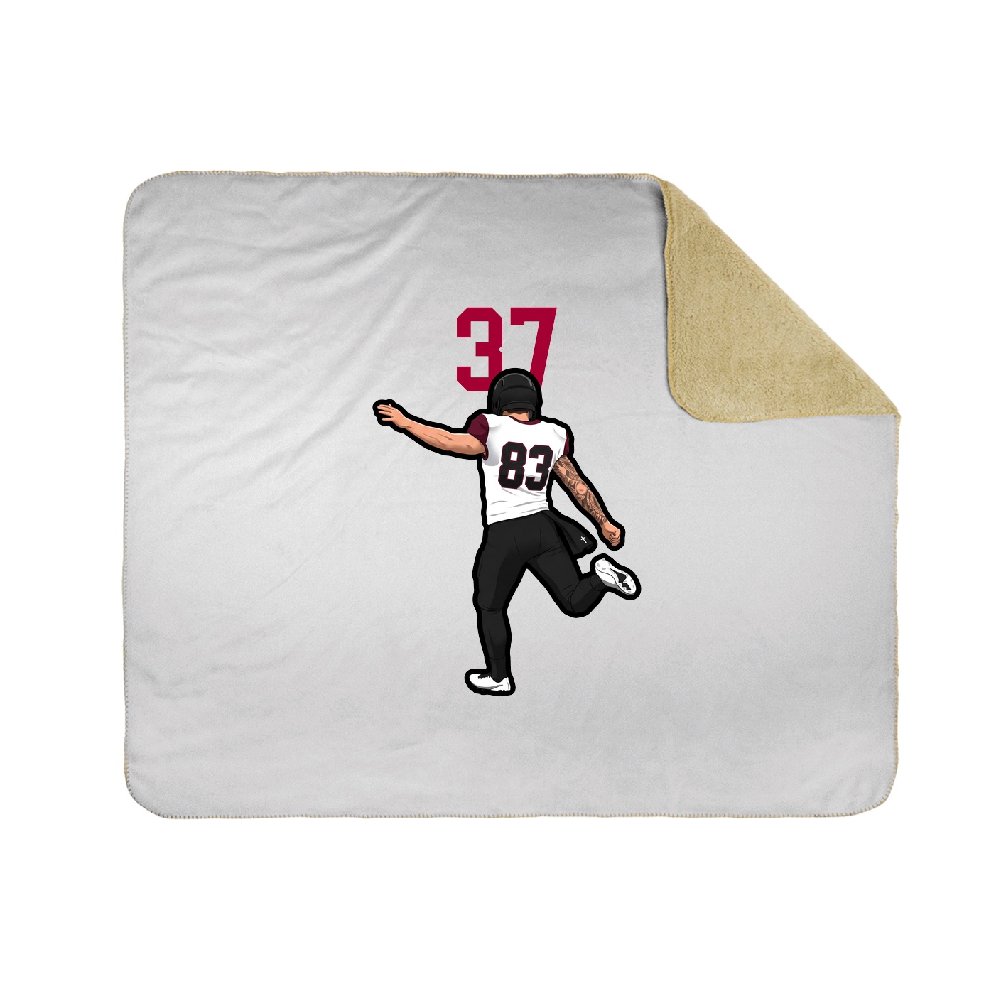 Throw Blanket — Number Top in White
