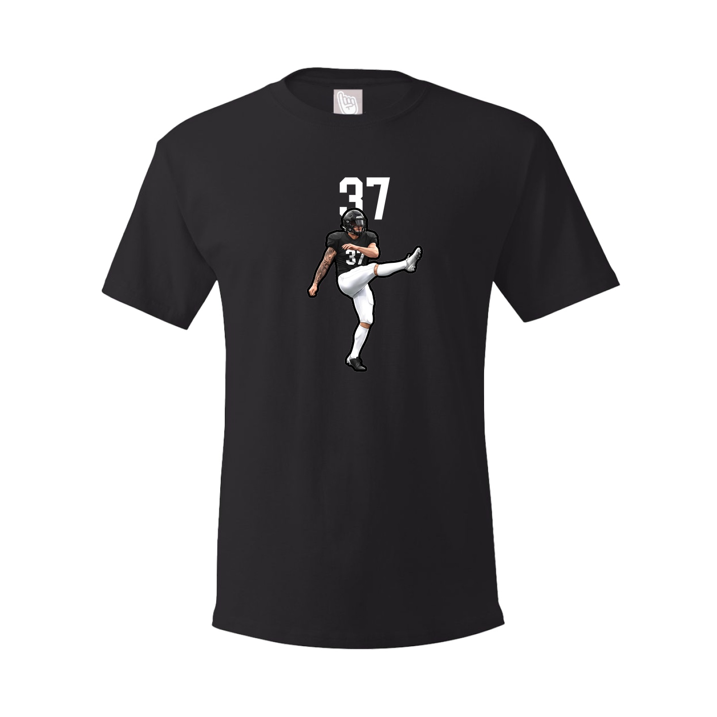 Youth Tee — Number Top in Black